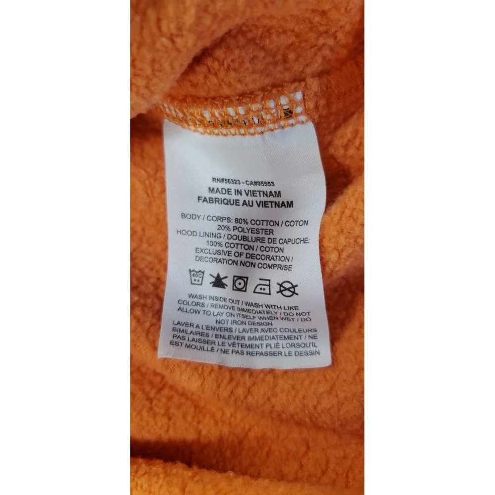 Nike Boys Orange Graphic Logo‎ Pullover Hoodie Sweatshirt Size XS Standard Fit